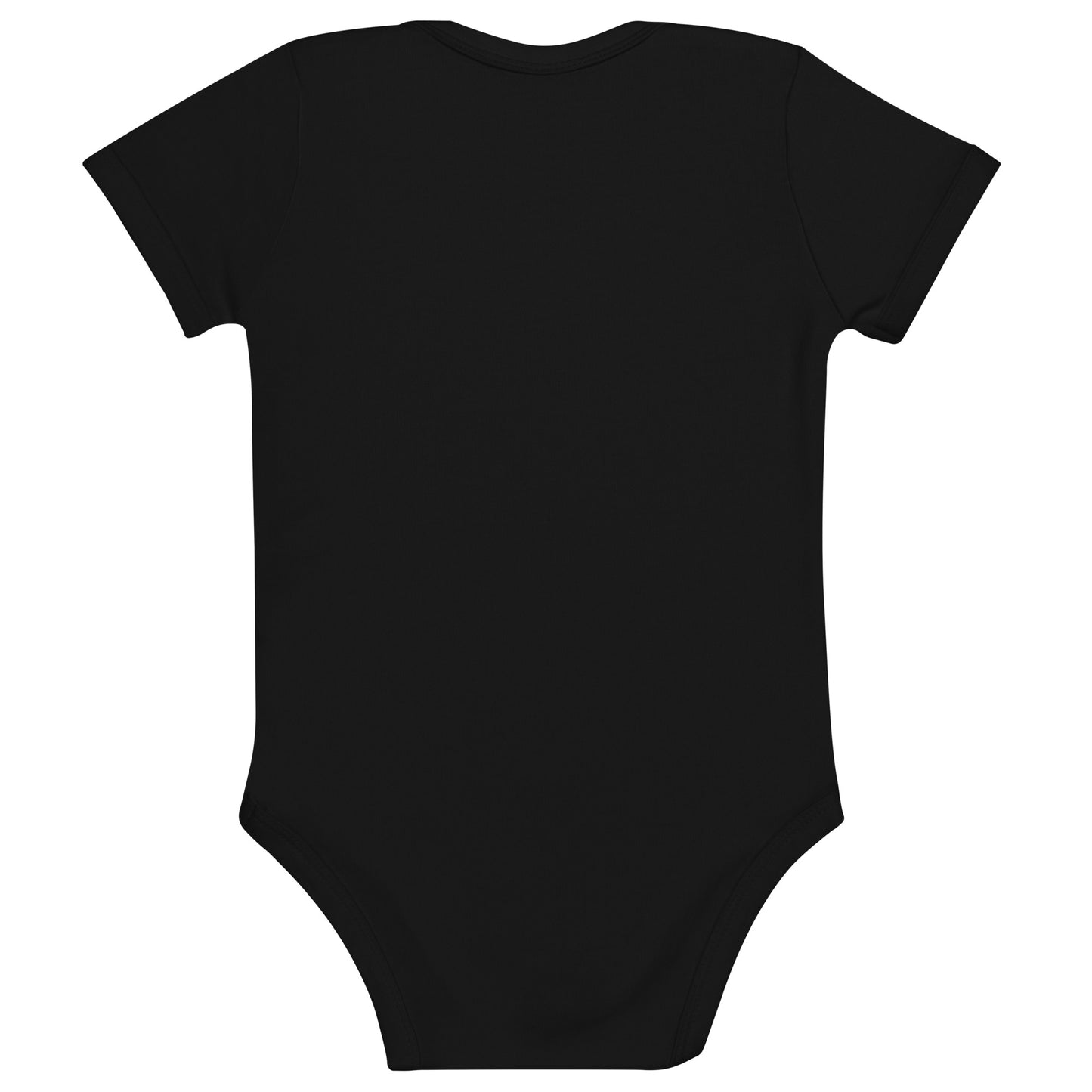 Tutina neonato basic nera con ricamo